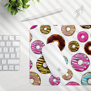 Mousepad Padrões De Rosquinhas, Rosquinhas Coloridas, Prens