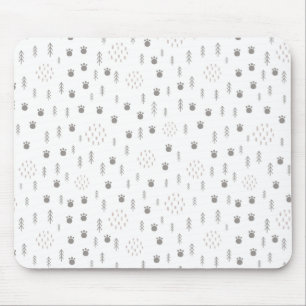 Mousepad Padrões De Via De Animais Da Floresta Única