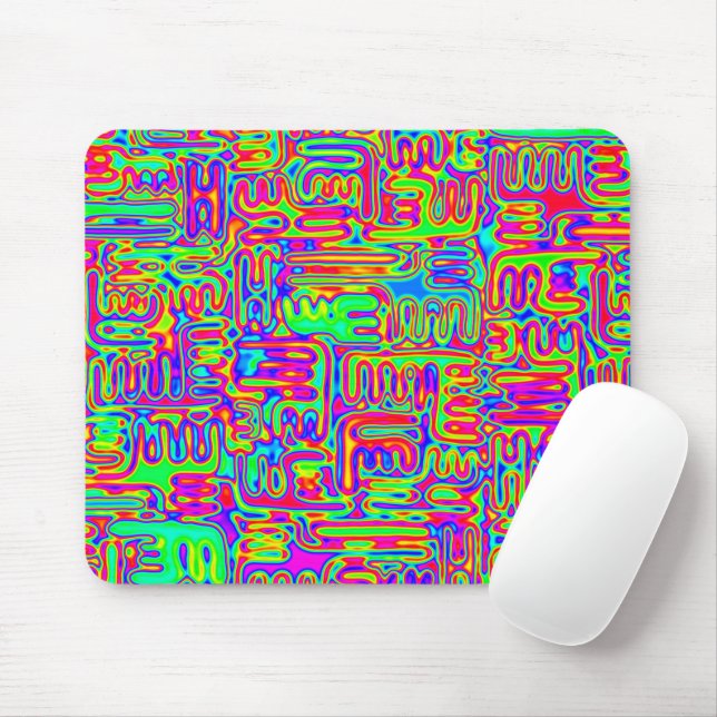 Mousepad Padrões Digitalmente Pintados À Mão Artigo 42º (Com mouse)