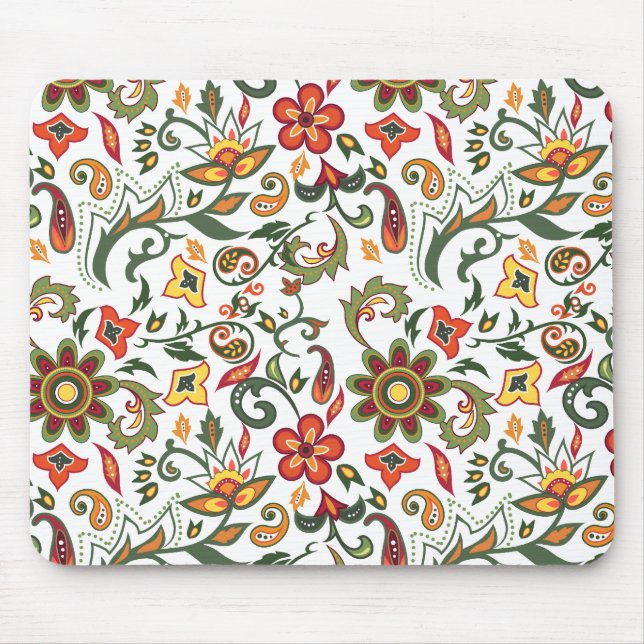Mousepad Padrões florais decorativos (Frente)
