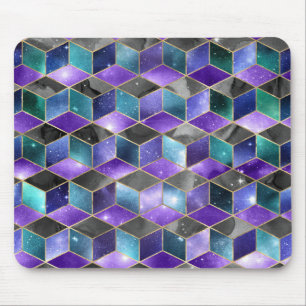 MOUSEPAD PADRÕES GEOMÉTRICOS AZUIS VERDES PUROS