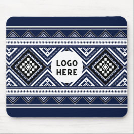 Mousepad Padrões Geométricos Étnicos Abstratos Pretos com L