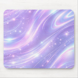 Mousepad Padrões neon roxo elétrico arte de IA