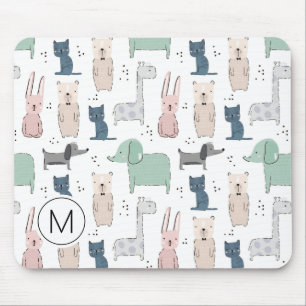 Mousepad Padrões para o bebê de pastel bonito