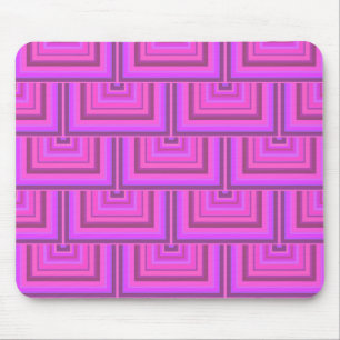 Mousepad Padrões quadrados cor-de-rosa