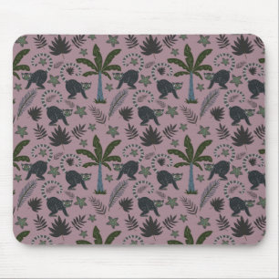 Mousepad Padrões sem costura Macacos tropicais saltando