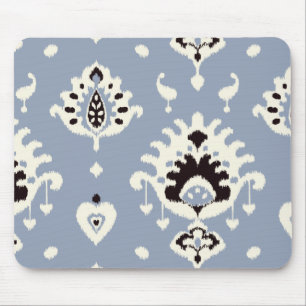 Mousepad Padrões tribais do ikat bege cinzento bonito