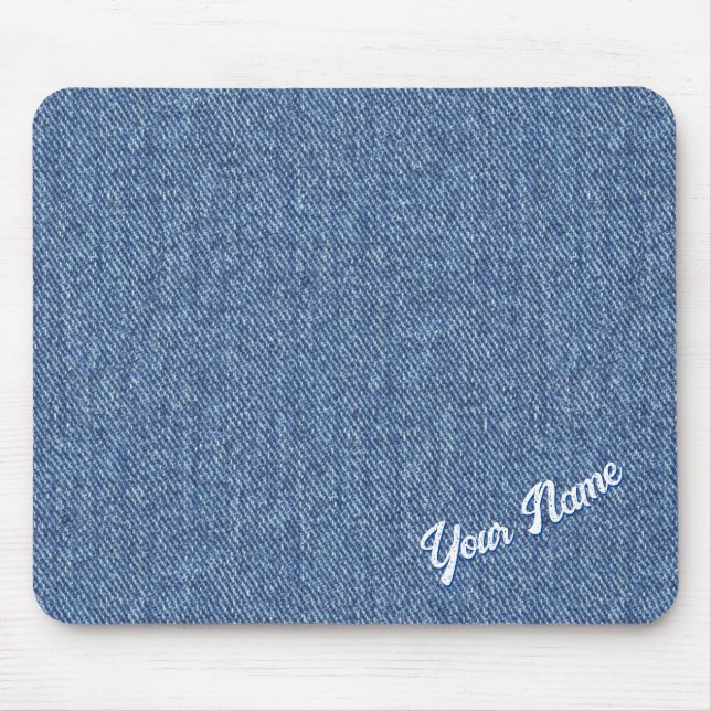 MOUSEPAD PADRONIZADO EM JEANS AZUL PERSONALIZADO (Frente)