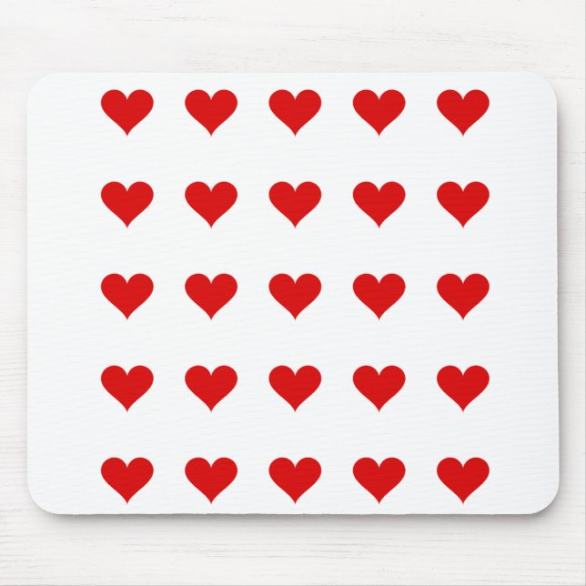 Mousepad Pads de Mouse Corações & Tapetes de Mesa (Frente)