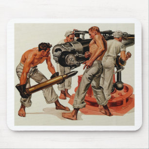 Mousepad Pães do marinheiro que carregam a arma grande