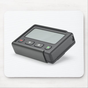 Mousepad pager preto com tela de vazio