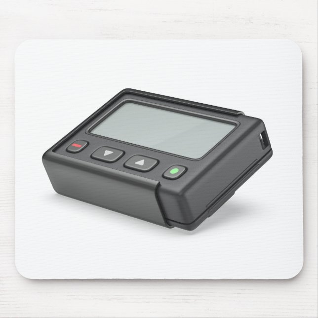Mousepad pager preto com tela de vazio (Frente)
