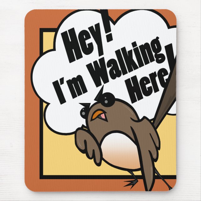 MOUSEPAD PÁGINA DE MOUSE DE AVES DE ESTILO DE CARTOON ENGRA (Frente)