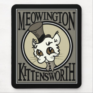 MOUSEPAD PÁGINA DE MOUSE DE GATO BURACO DE ESTILO DE VINTAG