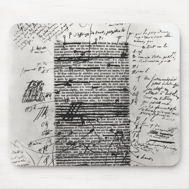 Mousepad Página de um dos trabalhos do Balzac (Frente)