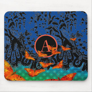 MOUSEPAD PÁGINA DO MOUSE DE BOTTERFILAS DE LARANJA DE PADRÃ