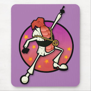 MOUSEPAD PÁGINA DO MOUSE GRÁFICO SUSHI DO DISCO DE CARTOON