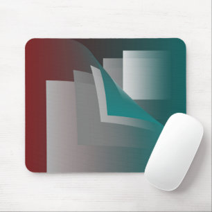 Mousepad Páginas de cinza Teal Burgundy