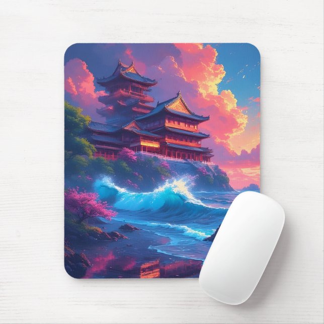 Mousepad Pagode Dreamwave pelo Mar (Com mouse)