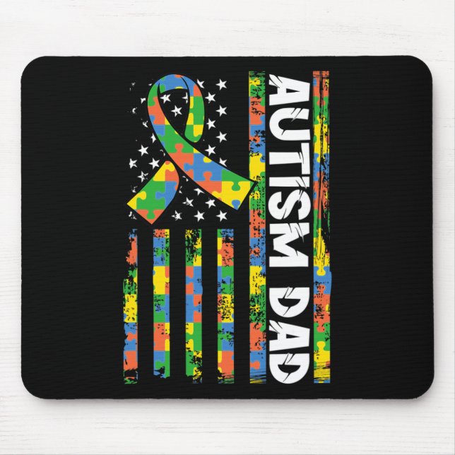 Mousepad Pai Autismo Deficiência Mês Awarene (Frente)