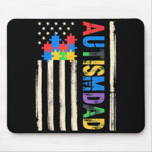 Mousepad Pai Autista Conscientização do Autismo Peças de Pu