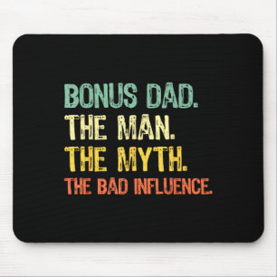 Mousepad Pai Bônus O Homem Mito Má Influência Divertido Pad
