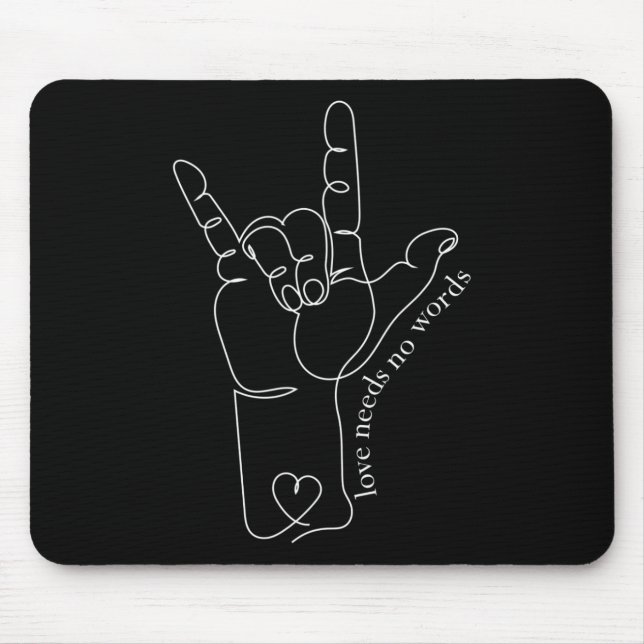 Mousepad PAI da ASL Crianças Autismo Professora de Consciên (Frente)