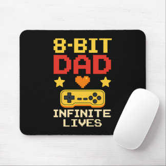 Mousepad pai de 8 bits com vidas infinitas
