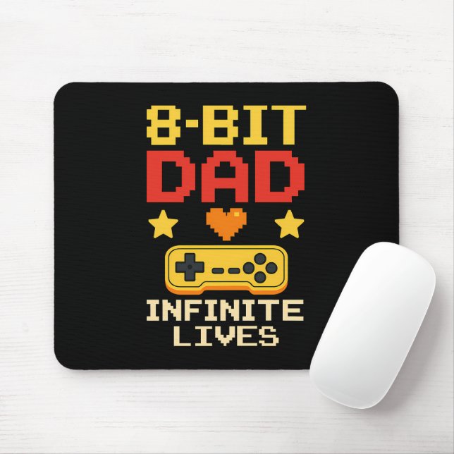 Mousepad pai de 8 bits com vidas infinitas (Com mouse)