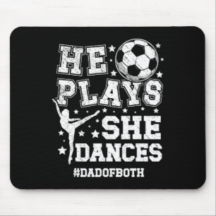 Mousepad Pai de ambos Dança e Futebol Pai Dançando e Futebo