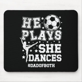 Mousepad Pai de ambos Dança e Pai de Futebol Dançando e Fut