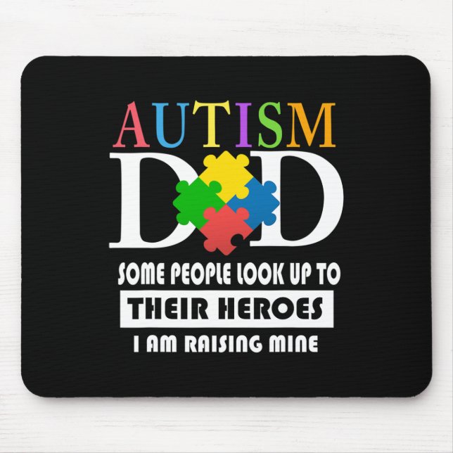 Mousepad Pai de Autismo Mens (Frente)