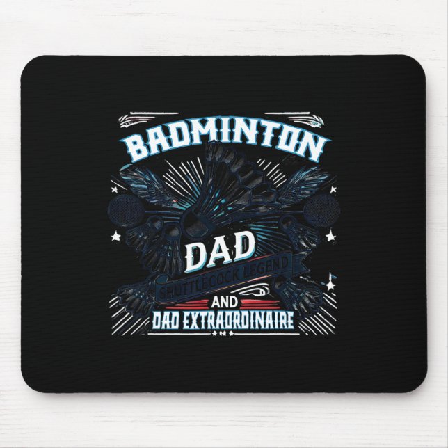 Mousepad Pai De Badminton Shuttle Legenda Engraçado (Frente)