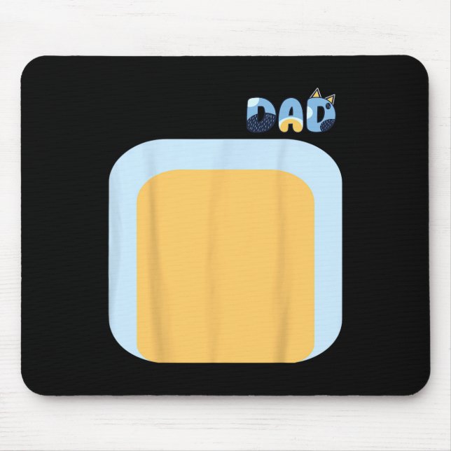 Mousepad Pai de Cachorro Azul Correspondente Figurinos Fami (Frente)