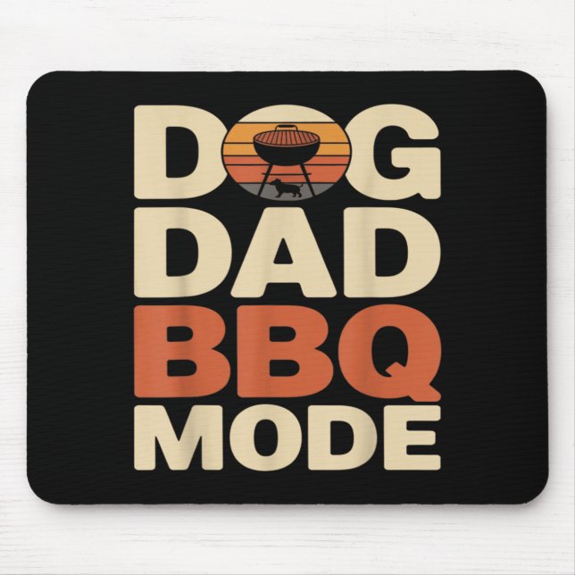 Mousepad Pai de Cachorro Modo Churrasco Engraçado Churrasco (Frente)