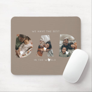 Mousepad pai de colagem de 3 fotos