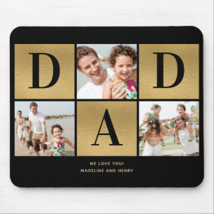Mousepad Pai de Colagem de Fotografias Moderna - Placa de M