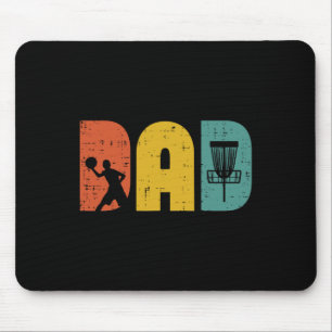 Mousepad Pai de Disc Golf Frisbee Retro Frolf Dia dos Pais