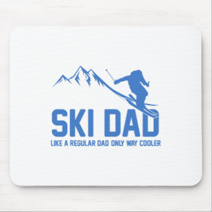 Mousepad Pai de esqui Engraçado Skiier Snowy Adventure Aman