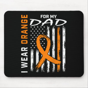 Mousepad Pai de Faixa Laranja Leucemia Sensibilização Bande