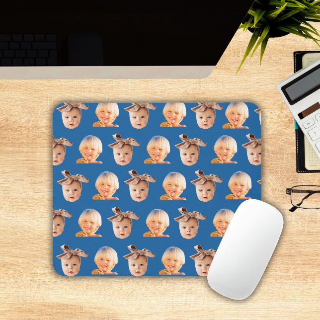 Mousepad Pai de Fotografia Azul 2 Face Engraçado e Personal (Funny Custom Blue 2 Face Photo Dad Mouse Pad
)