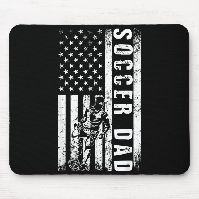 Mousepad Pai de Futebol Bandeira dos EUA Equipe de Futebol  (Frente)