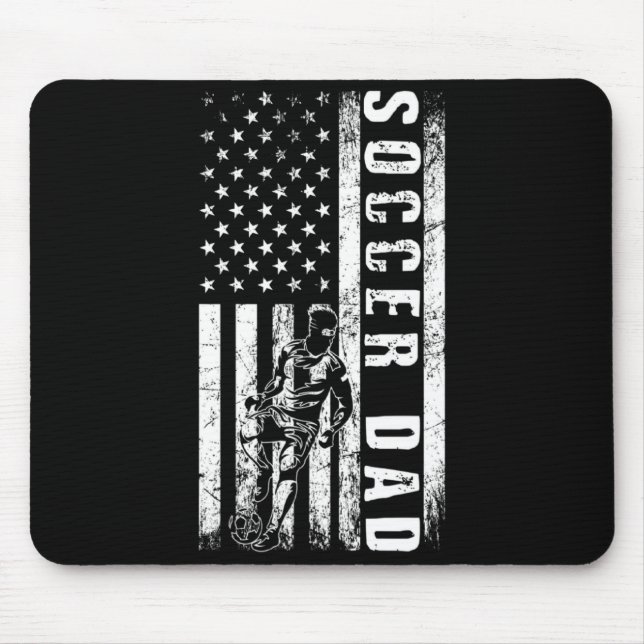 Mousepad Pai de Futebol Bandeira EUA Equipe de Futebol Fã P (Frente)