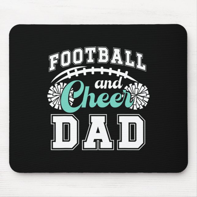 Mousepad Pai de Futebol e Cheerleader de Futebol e Cheer (Frente)