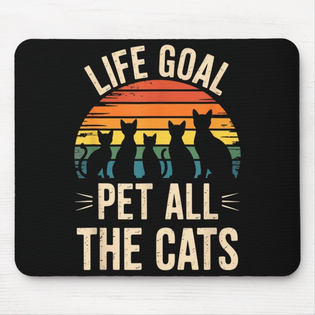 Mousepad Pai de Gato Engraçado Técnico de Veterinário Meta  (Frente)