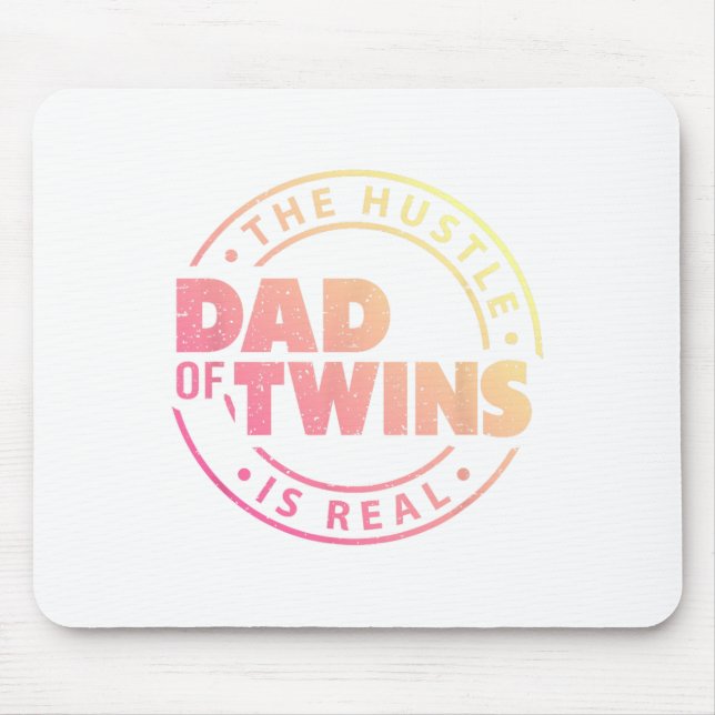Mousepad Pai De Gêmeos Engraçado Novo papai De Ser Cansado  (Frente)