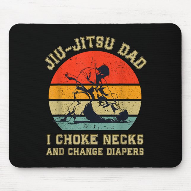 Mousepad Pai de Jiu Jitsu Estrangula Pescoços e Troca Frald (Frente)