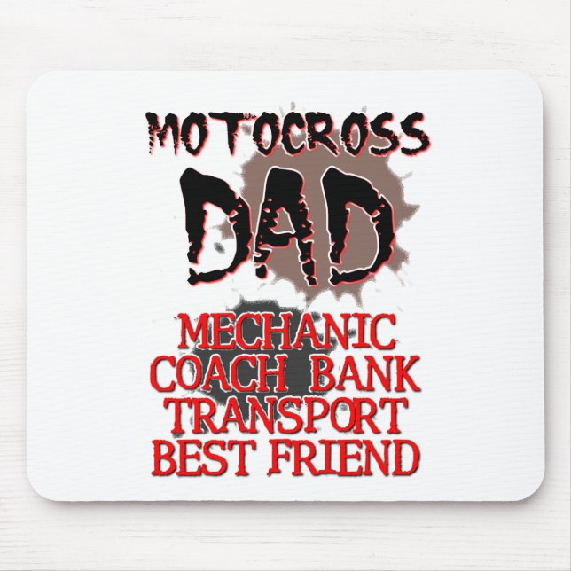 Mousepad Pai de Motocross Tapete de Mouse de Bicicleta de T (Frente)