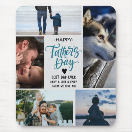 Mousepad Pai de Nomes Personalizados de Colagem de Fotograf