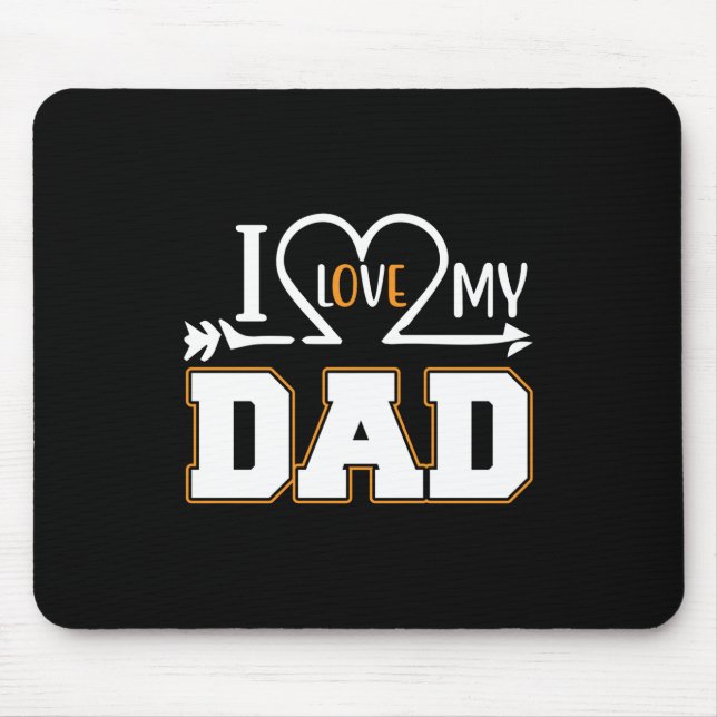 Mousepad Pai de presentes | Eu Amo Meu Pai (Frente)